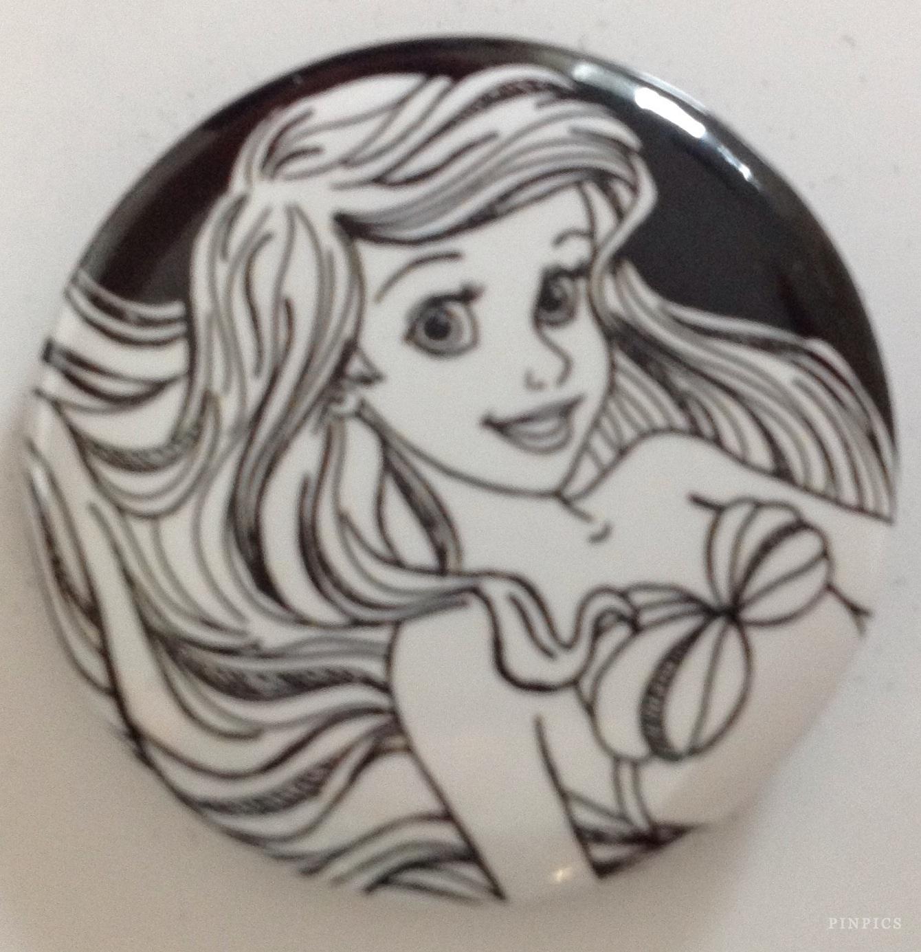 Button - Monochrome Princesses Set - Ariel
