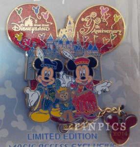 HKDL - Magic Access Exclusive - 9th Anniversary Jumbo Pin (Mickey, Minnie, and Duffy)