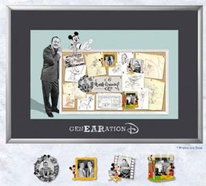 WDW - Walt Disney - GenEARation D - Memorabilia Framed Set