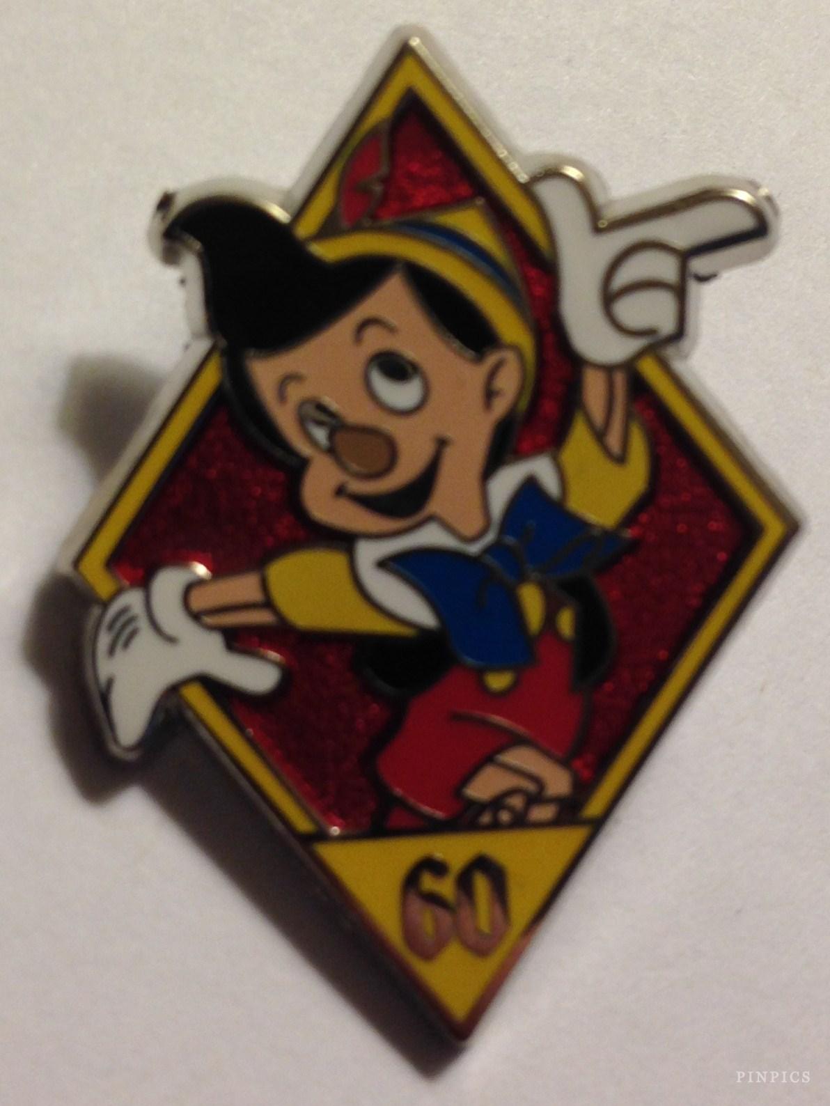 DLR - 60th Diamond Celebration - Mystery Pin Pack - Pinocchio
