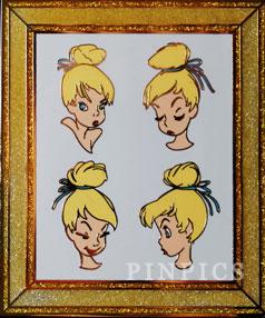 Disney Auctions - Tinker Bell Framed Pin (4 Heads)