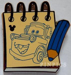 WDW - 2014 Hidden Mickey Series - Character Sketch Pads - Tow Mater