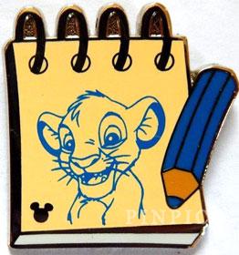 WDW - 2014 Hidden Mickey Series - Character Sketch Pads - Simba