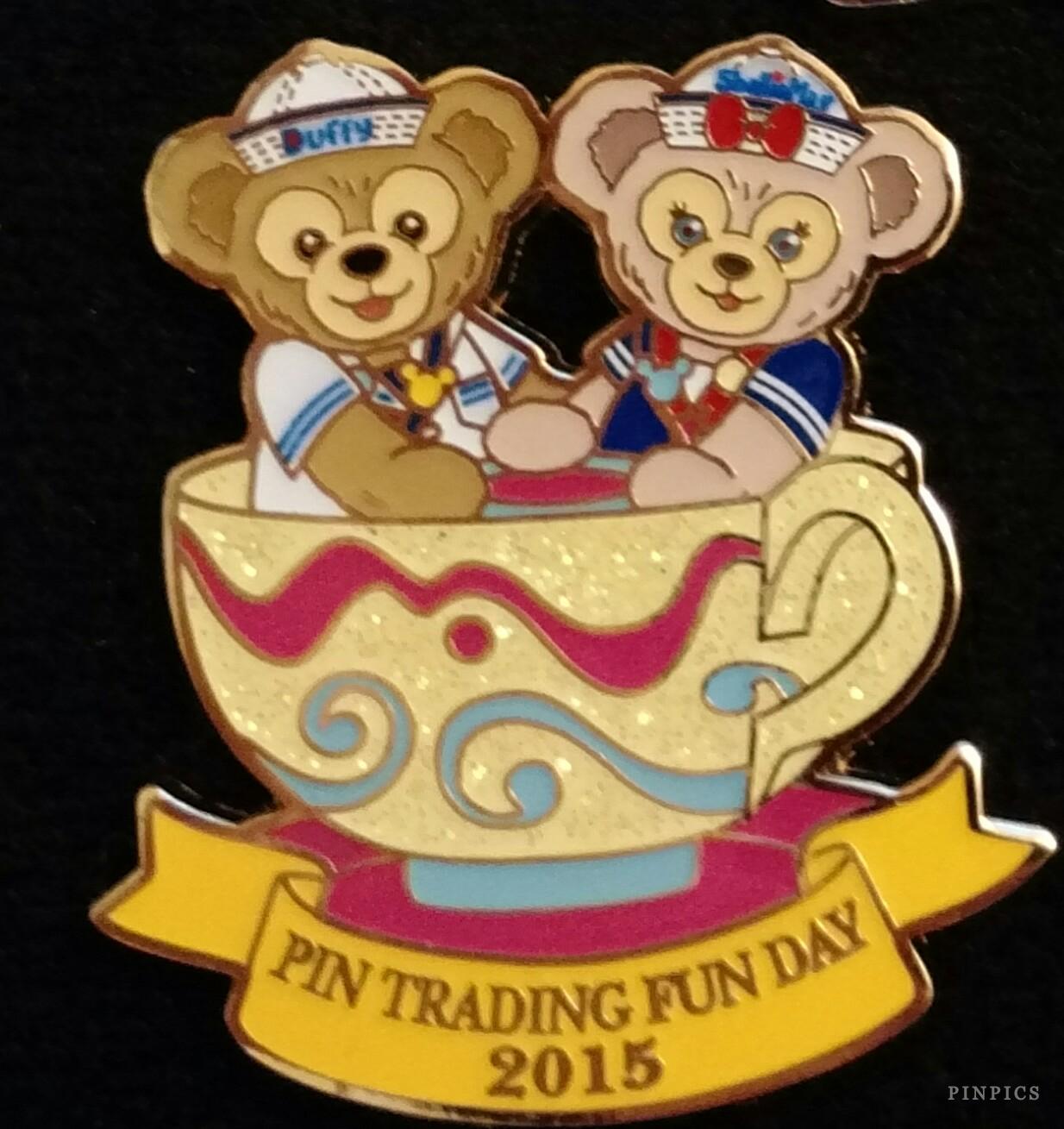 HKDL - Pin Trading Fun Days 2015 - Duffy & ShellieMay Mad Hatter Tea Cups