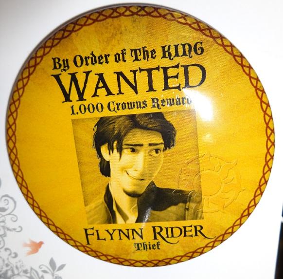 Button - Flynn Rider Wanted Poster 
