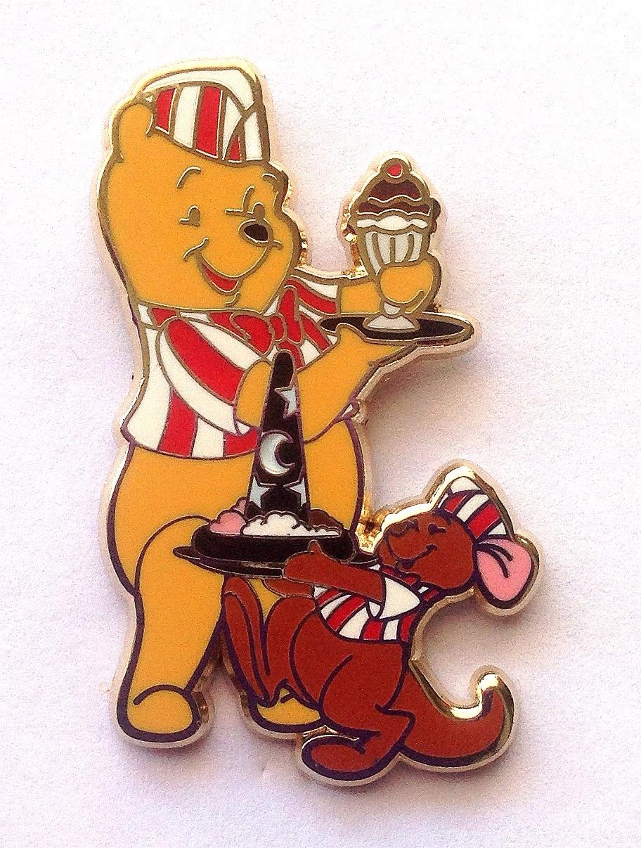 DSF - Postcard and Pin Set - Pooh & Roo Soda Jerks