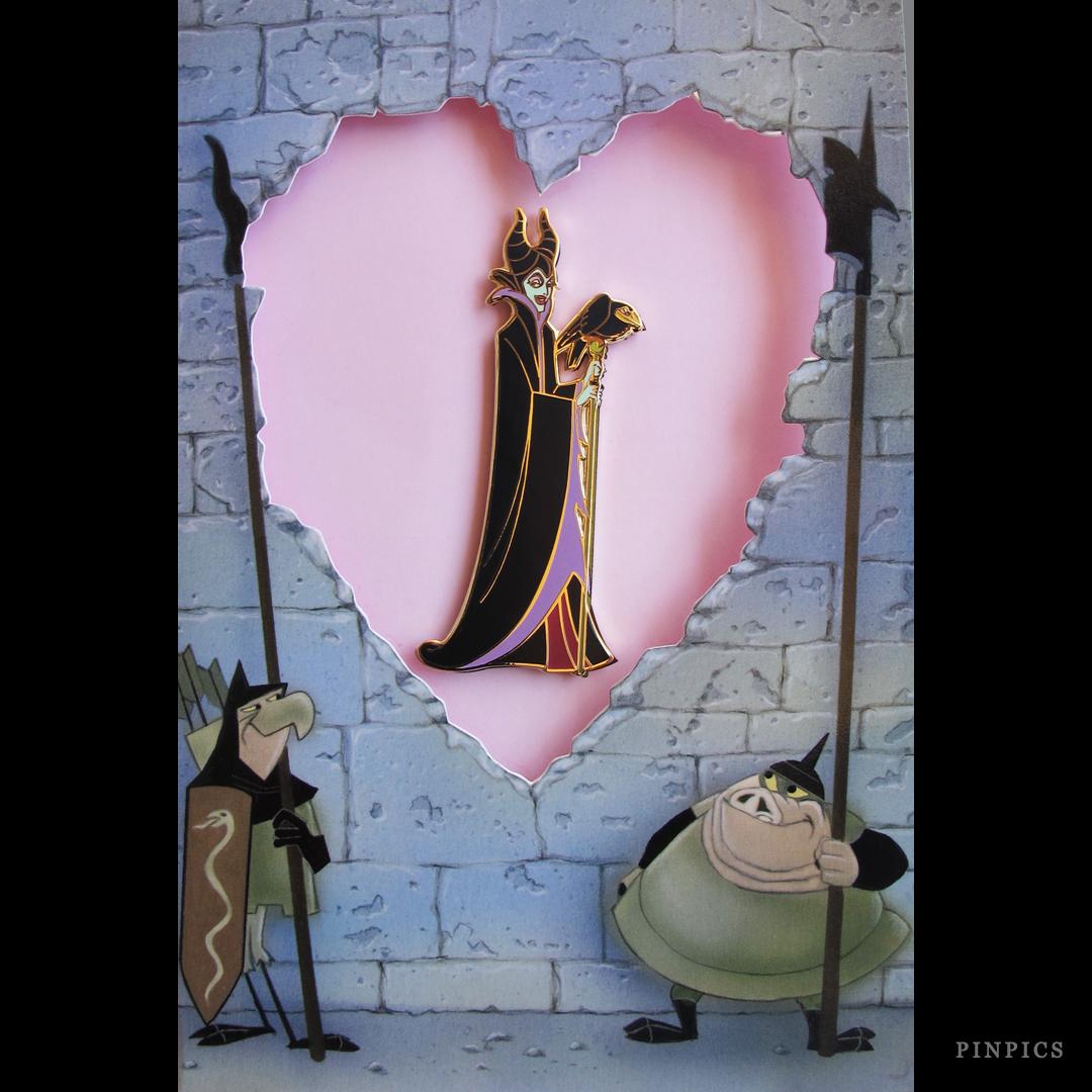 Disney Auctions - Maleficent & Diablo pin & Valentine Card