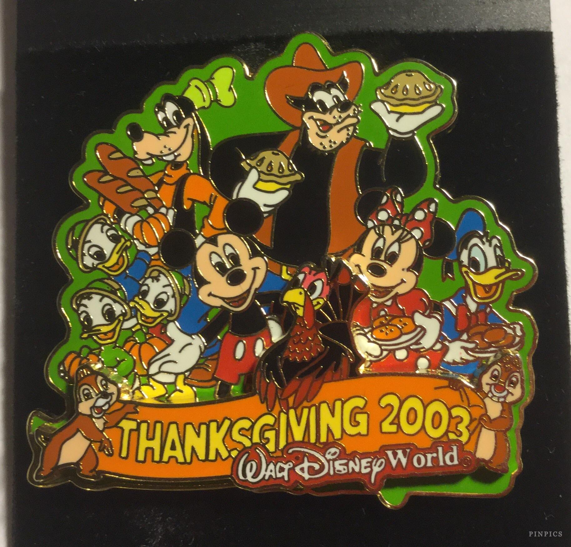 WDW - Mickey, Minnie, Goofy, Pete, Huey, Dewey, Louie, Chip, Dale, Turkey & Donald - Thanksgiving 2003