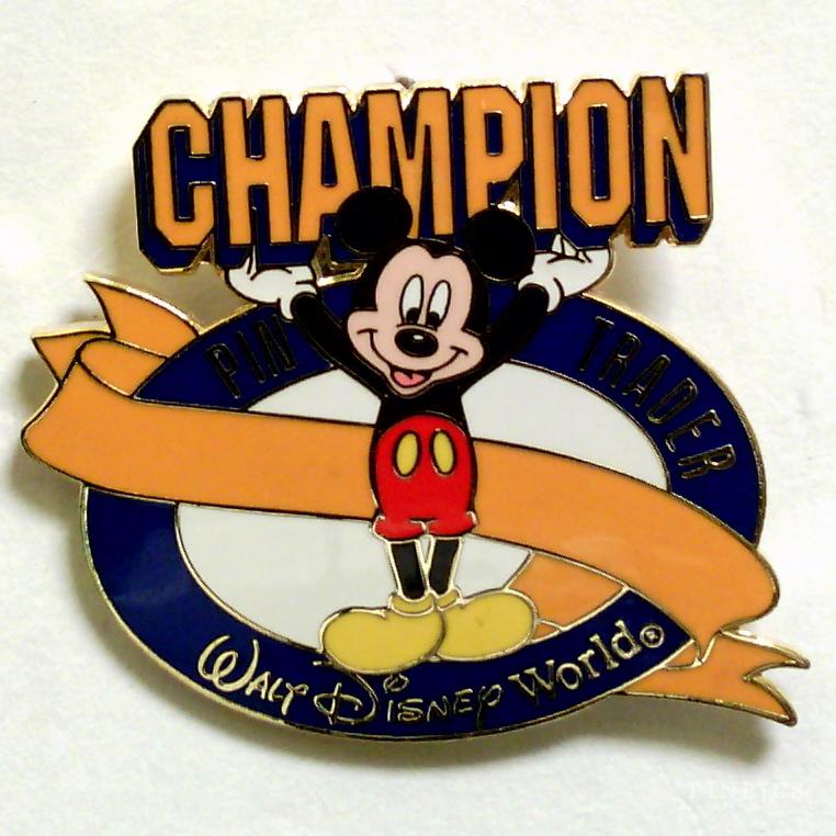 WDW - Mickey Mouse - Pin Trader Champion - Blue/Gold  - Fall 2001 - Cast