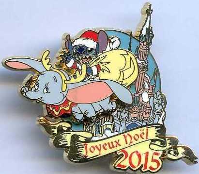 Joyeux Noel 2015 - Santa Stitch Riding Dumbo - DLP
