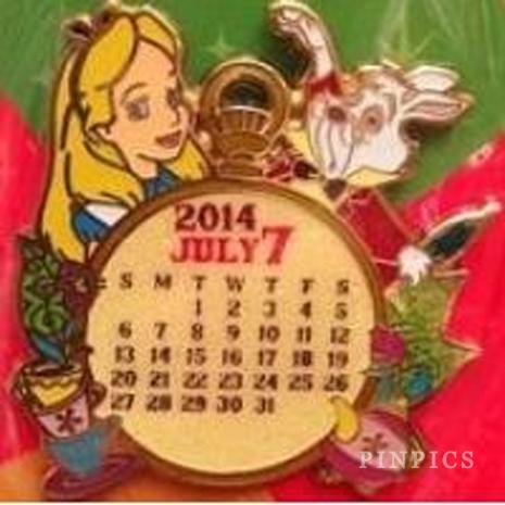 HKDL - Alice and White Rabbit - Alice in Wonderland - July - Calendar