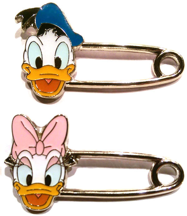 HKDL - Donald and Daisy Duck Safety Pins - 2 pin set