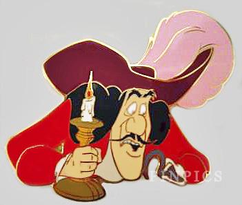 Captain Hook and Tinker Bell - Framed 3 Pin Set (Captain Hook Only) Jumbo