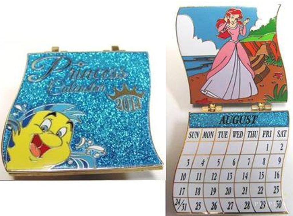 DSSH -Ariel and Flounder - Little Mermaid - August - Princess - Calendar