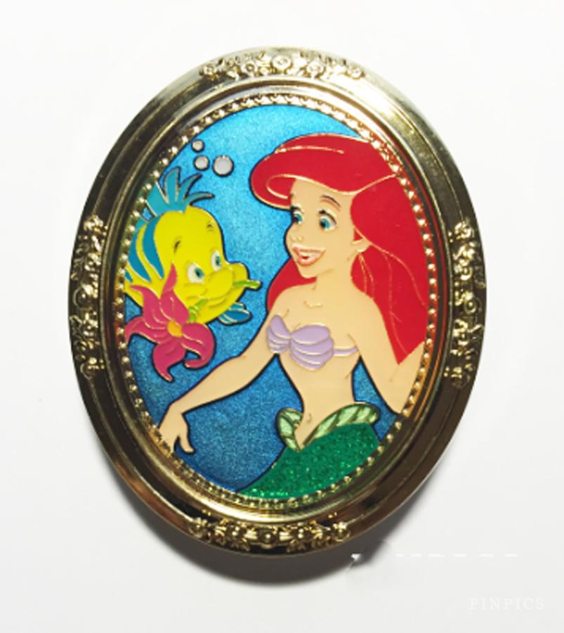 WDI - Princess Gold Frame - Ariel and Flounder