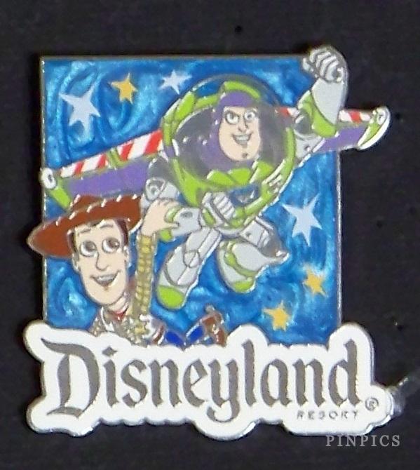 Disneyland -Disney Visa Travel - Pin and Lanyard - 2014 Buzz & Woody