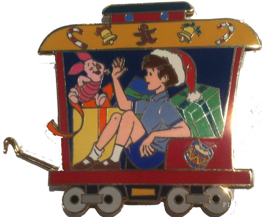 Disney Auctions - Christopher Robin & Piglet - Pooh and Gang Happy Holidays Train - Winnie the Pooh