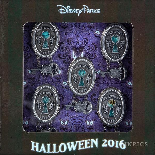 Halloween 2016: Haunted Mansion Lock and Key 5 Pin Boxed Set with Completer Pin