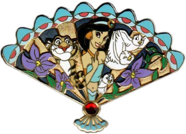 WDI - Jasmine and Rajah - Aladdin - Floral Fan
