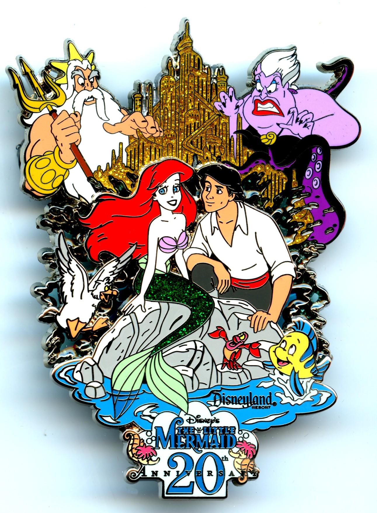 DLR - Ariel, Eric, Ursula, Triton, Sebastian, Flounder, Scuttle - Little Mermaid - 20th Anniversary Featured Artist 2009 - Jumbo