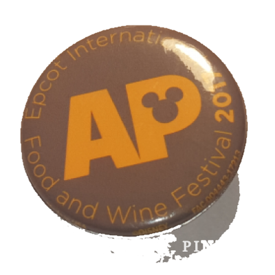 WDW - EPCOT International Food and Wine Festival 2017 AP Gray and Orange Button