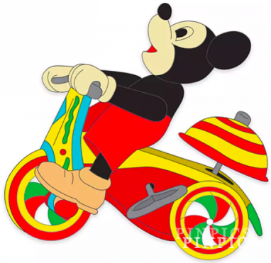 DIS - Mickey - Wind Up Scooter - Retro Toys
