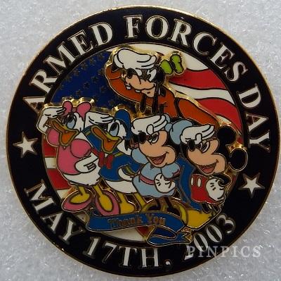 WDW - Mickey, Minnie, Donald, Daisy, Goofy - Armed Forces Day 2003