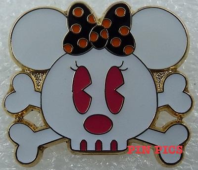 TDR - Minnie Mouse - White Skull & Cross-bones - Halloween