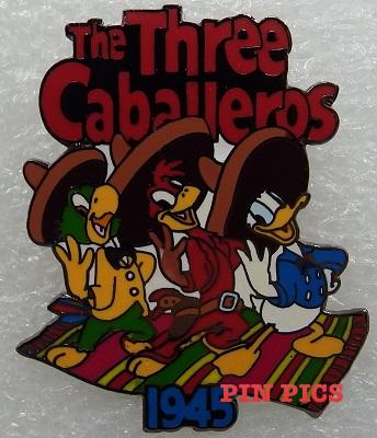 DIS - Donald Duck Jose Carioca and Panchito Pistoles - Three Caballeros - 1945 - Countdown To the Millennium - Pin 95
