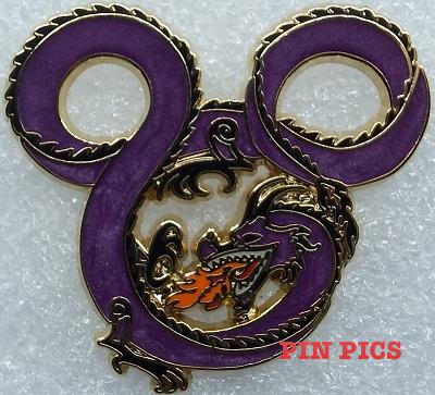 WDI - Mickey Mouse Head Fire Breathing Dragon - Pearlized Purple