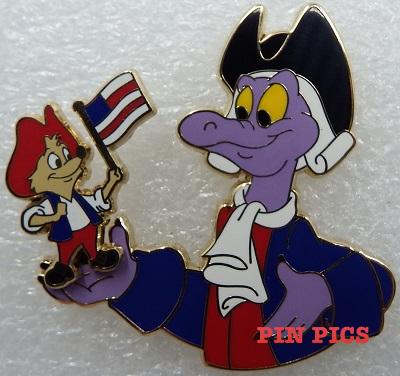 WDI Figment and Amos with flag Characters/Holidays