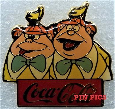 WDW - Tweedledum and Tweedledee - 15th Anniversary - 1986 Coca-Cola Framed Set - Twins from Alice in Wonderland