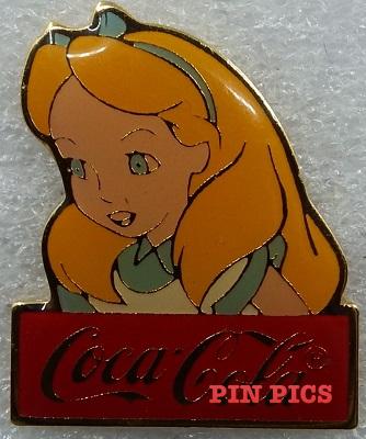 WDW - Alice in Wonderland - 15th Anniversary - 1986 Coca-Cola Framed Set - Blonde Girl with Blue Bow