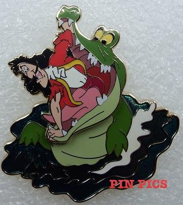 DS - Peter Pan 60th Anniversary 5 Pc. Pin Set - Captain Hook with Tick-Tock the Crocodile Only