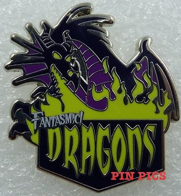 DLR - Disney Mascots Mystery Pin Pack – Fantasmic! Dragons - Maleficent