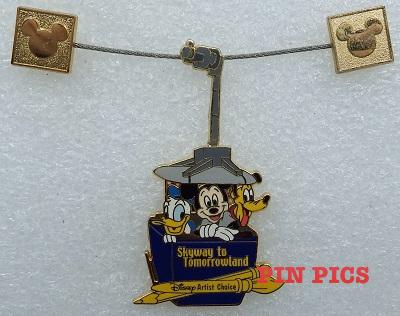 WDW - Mickey, Donald & Pluto - Skyway - Journey Through Time Pin Event 2003