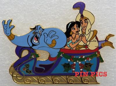 DL - Aladdin, Jasming and Genie - Christmas Parade - Float