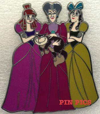 DS - Classic Cinderella 5 Pin Set - Lady Tremaine, Anastasia, Drizella and Lucifer Only