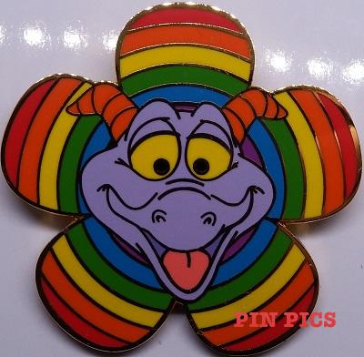 Disney Pin Flowers Pursuit 2004 - Rainbow Figment Completer Pin