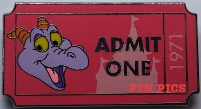 WDW - Figment - Red Admission Ticket  - Admit One 1971 - Mystery - PWP