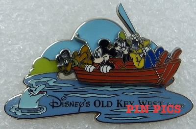 WDW - Mickey, Pluto & Goofy - Old Key West - Boat - Slider