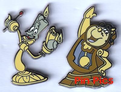 Cogsworth and Lumiere 2 Pin Set