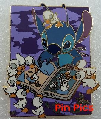 Stitch Reading the Ugly Duckling to the Baby Ducks - Stitch Sundays