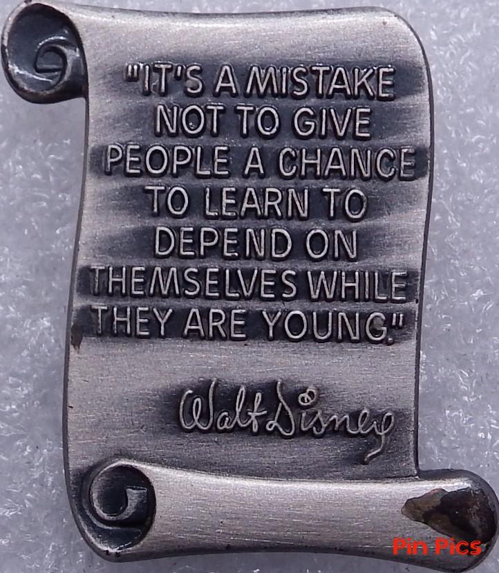 WDW - It's A Mistake - Walt Disney Scroll Quote #7