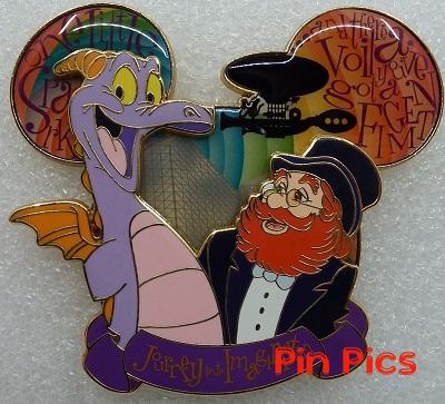 WDW - Figment and Dreamfinder - Mouse Ears - Jumbo Pin (PRE PRODUCTION/PROTOTYPE)