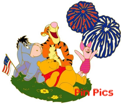 DS - Winnie the Pooh, Eeyore, Piglet and Tigger - Independence Day