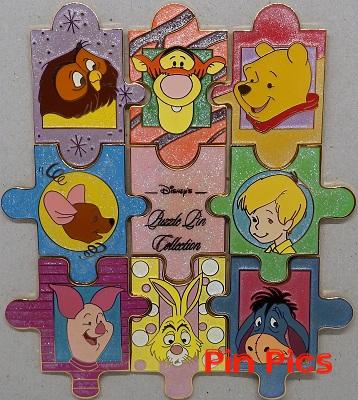 JDS - Pooh & Friends Puzzle - 9 Pin Set