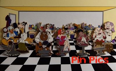 DS - Donald, Goofy, Belle, Beast, Jessica, Roger, Lilo, Stitch, Dopey and Grumpy - Barber Shop - Set