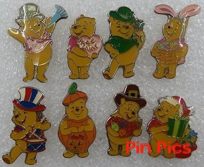 JDS - Pooh - Through the Holidays - Mini 8 Pin Set