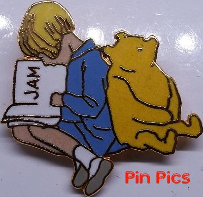 Christopher Robin Reading a Book with Pooh (Three Cheers for Pooh)